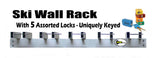 Ski Rack (Wall Mount) with 5 Locks Included