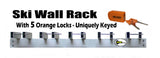 Ski Rack (Wall Mount) with 5 Locks Included