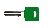 Key Blank - Green (Two Groove)