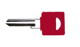 Key Blank - Red (Two Groove)